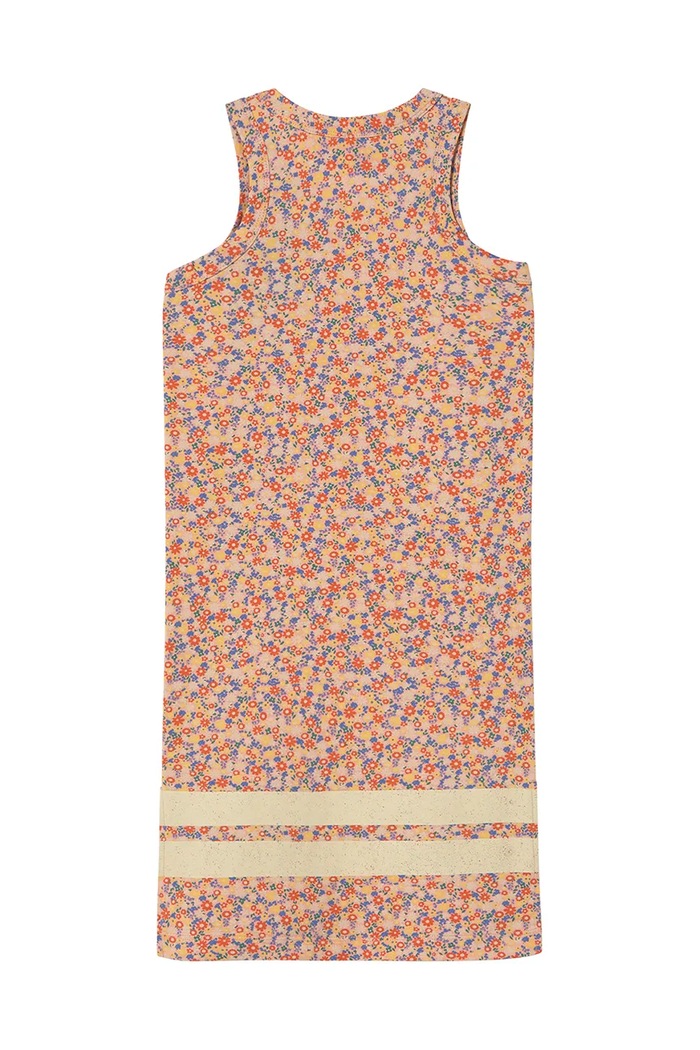 Dziewczynka Tinycottons sukienka bawełniana dziecięca GARDEN DRESS SS25.019 pomarańczowy