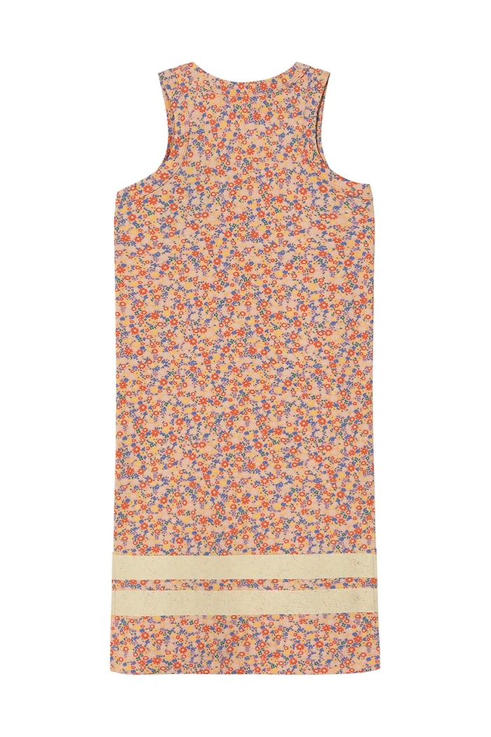 Dziewczynka Tinycottons sukienka bawełniana dziecięca GARDEN DRESS SS25.019 pomarańczowy