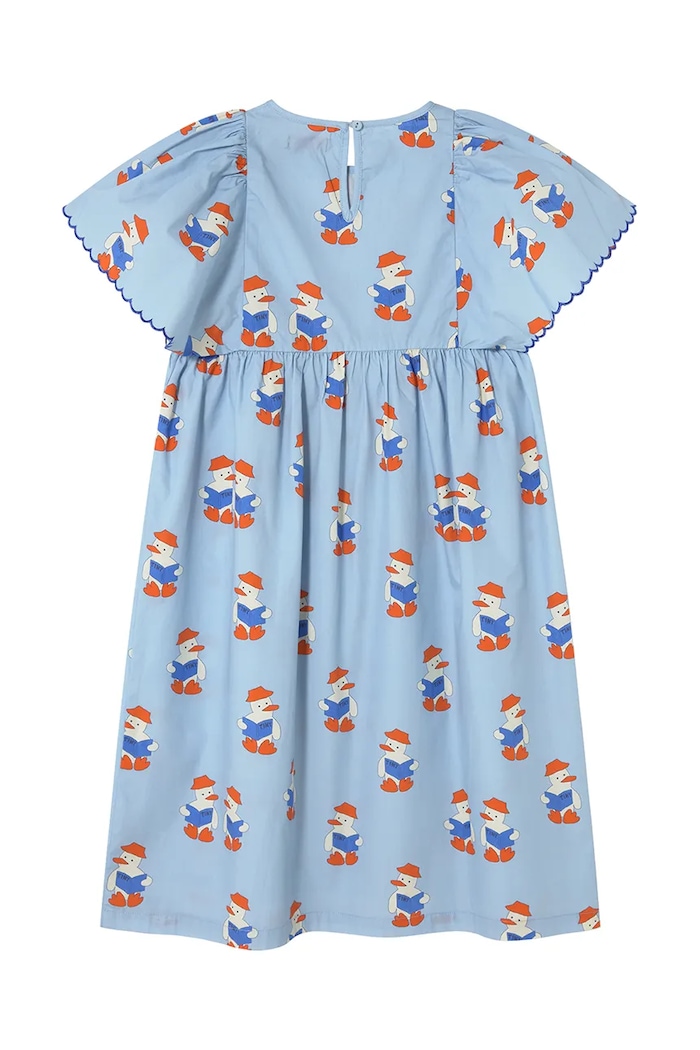 Dievča Dievčenské bavlnené šaty Tinycottons READERS DRESS SS25.180 modrá