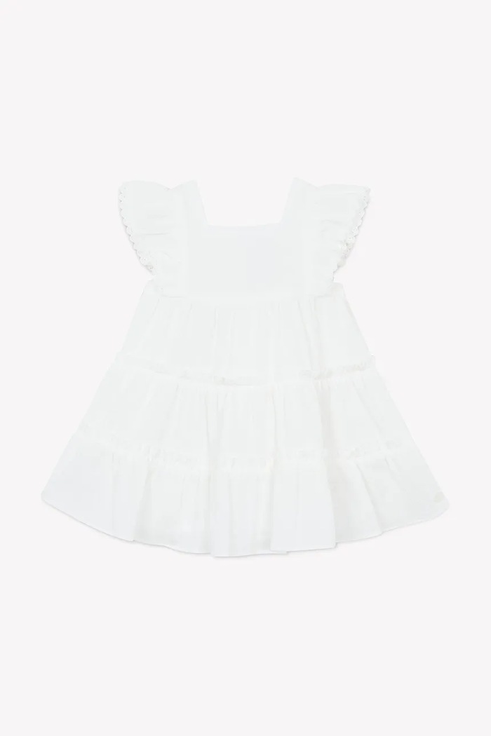 Tartine et Chocolat sukienka bawełniana niemowlęca CA30151.80.94 biały SS25