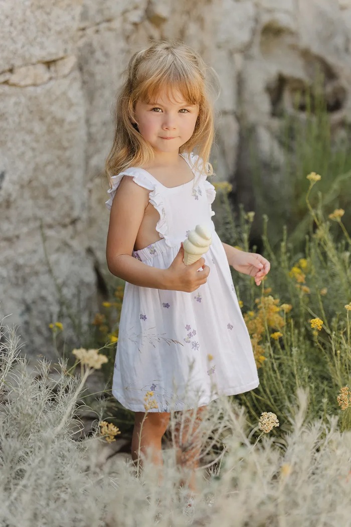 Pamučna haljina za bebe Tartine et Chocolat CA30141.80.94 bijela