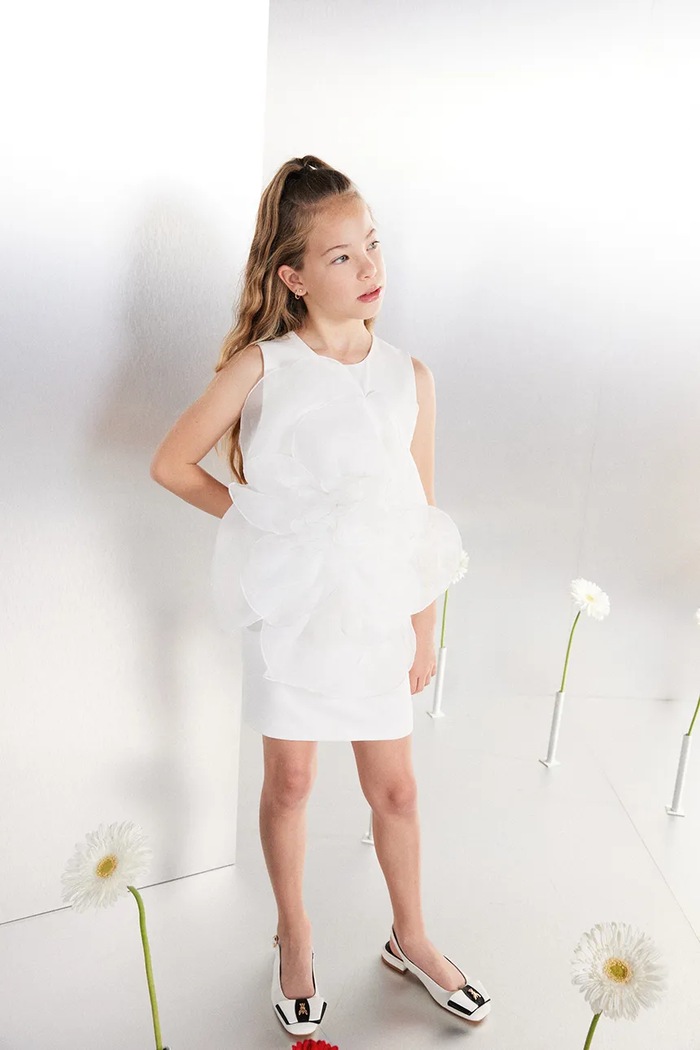 Patrizia Pepe vestito bambina W146 mini bianco 7A0542