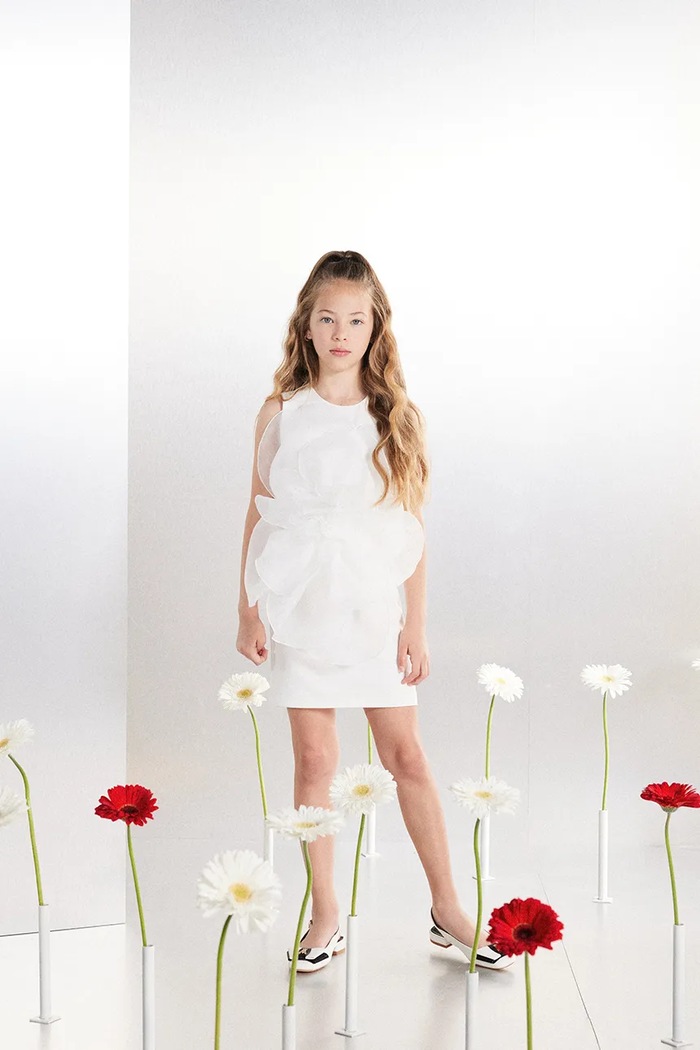 Patrizia Pepe vestito bambina W146 7A0542 bianco SS25