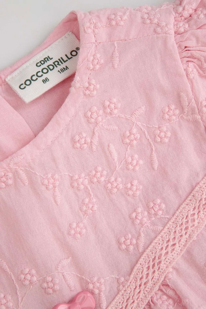 Djevojčice Pamučna haljina za bebe Coccodrillo WC5128201HGN roza