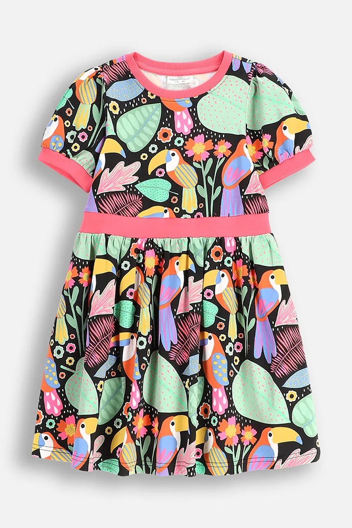 Coccodrillo sukienka dziecięca wzorzyste multicolor WC5129201TGK