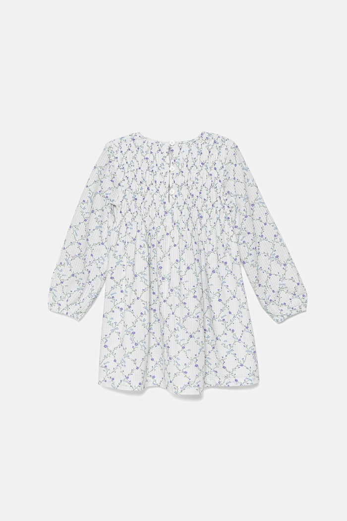 Dievčenské bavlnené šaty United Colors of Benetton 40VFGV028.P.Seasonal biela SS25