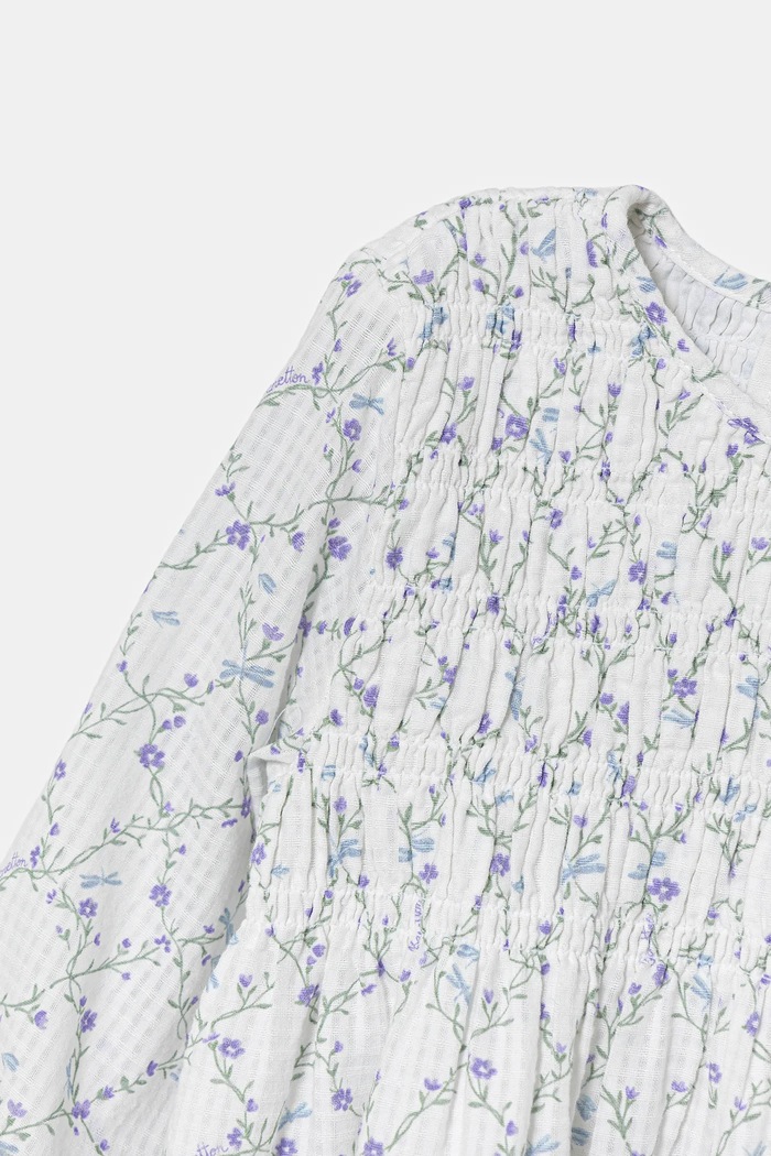Dievča Dievčenské bavlnené šaty United Colors of Benetton 40VFGV028.P.Seasonal biela