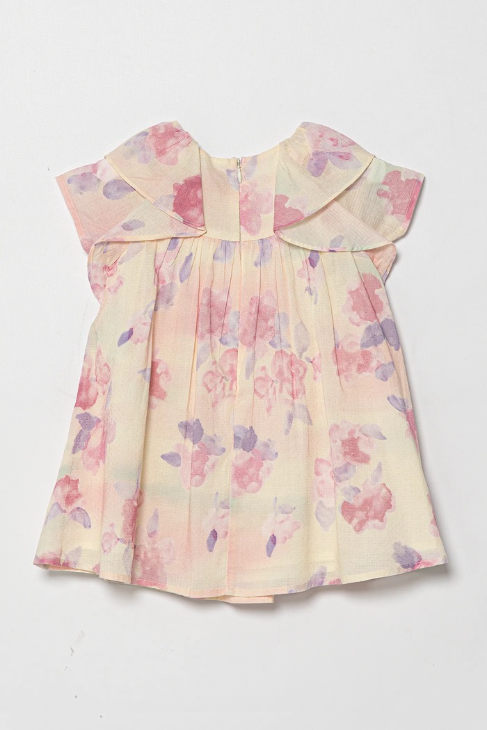 Dječja pamučna haljina United Colors of Benetton 4HYUGV02B.P.Seasonal roza SS25
