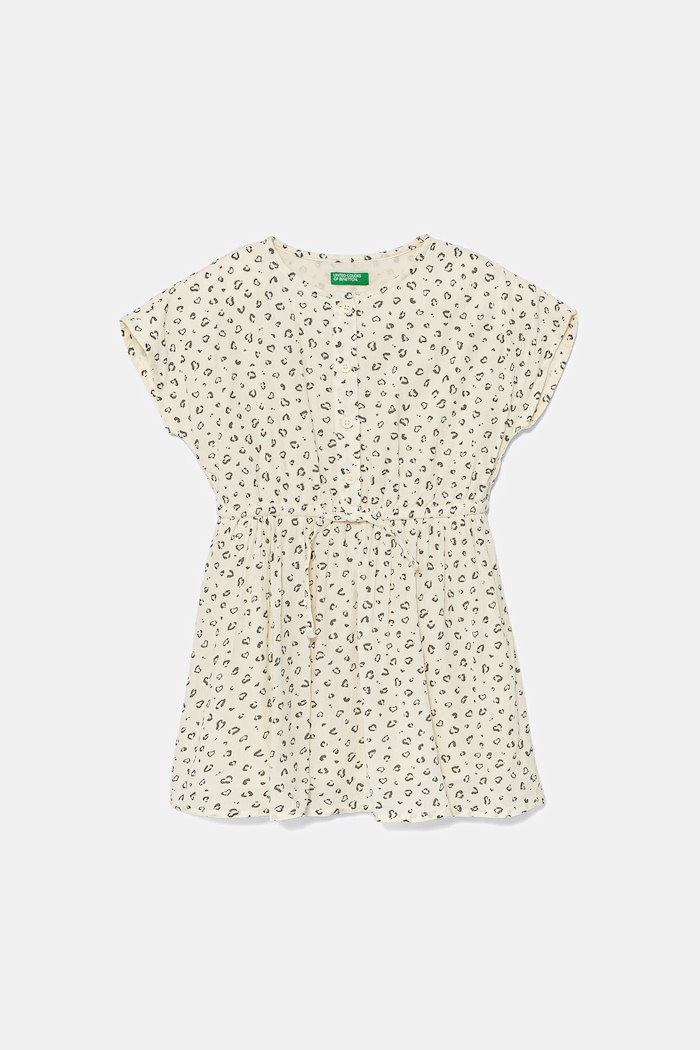 Dievčenské šaty United Colors of Benetton viskóza béžová 4KEUGV02D.P.Seasonal