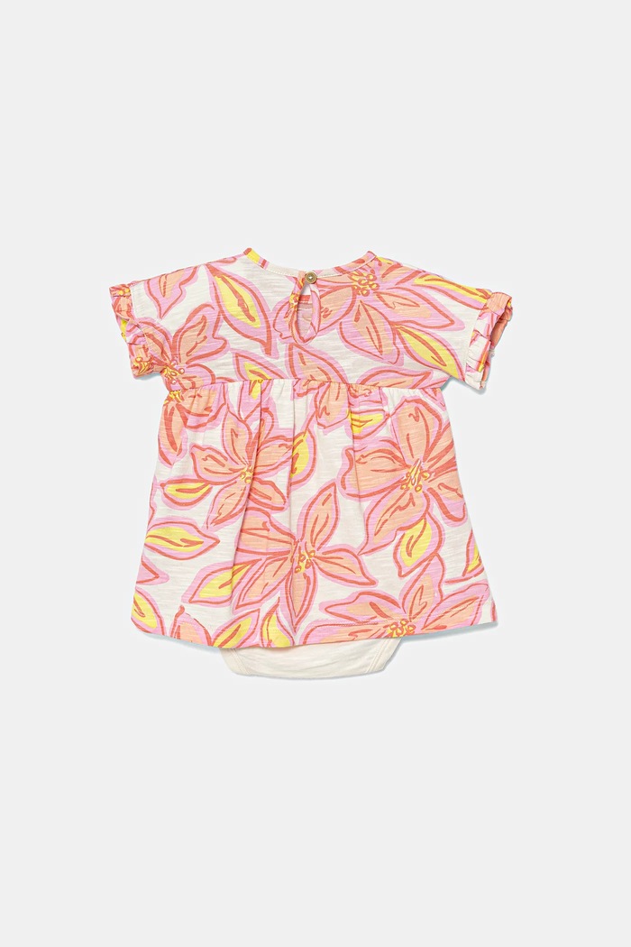 Dětské bavlněné šaty United Colors of Benetton 3O7SAV00L.W.Seasonal růžová SS25