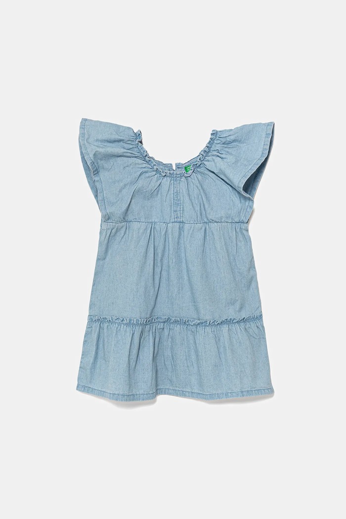 Dječja pamučna haljina United Colors of Benetton pamuk plava 4DHJGV02H.P.Seasonal