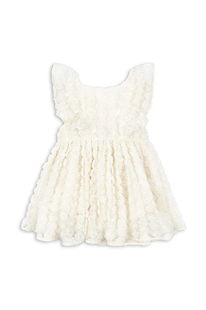 Konges Sløjd sukienka CELEBRATION CIANNA FLOWER DRESS KS103564 beżowy SS25
