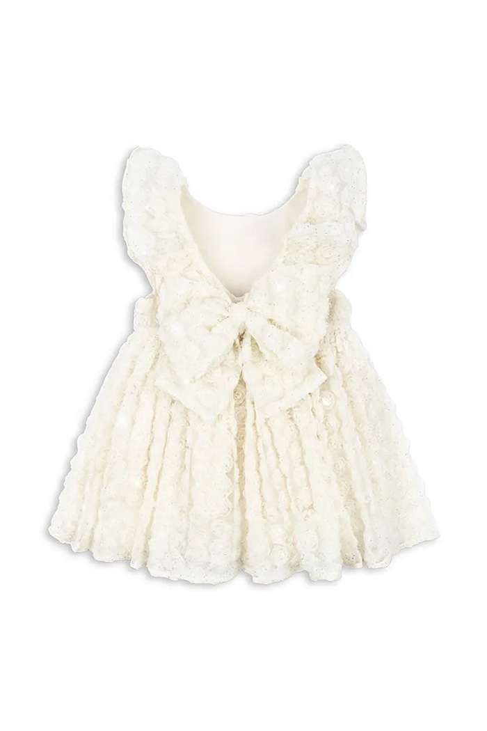 Dziewczynka Konges Sløjd sukienka CELEBRATION CIANNA FLOWER DRESS KS103564 beżowy