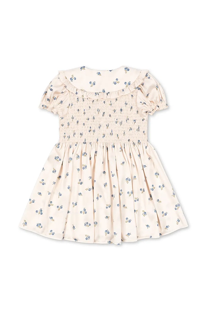 Dziewczynka Konges Sløjd sukienka dziecięca CELEBRATION SHEENY SMOCK DRESS KS103568 beżowy
