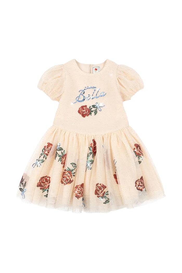 Obleka Konges Sløjd RHW X KS BELLA DRESS KS103588 bež SS25