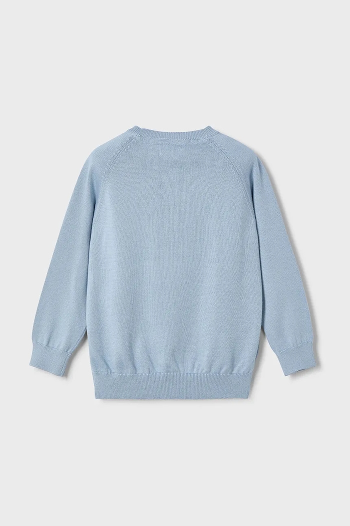 Mayoral sweter z domieszką wełny dziecięcy 311.5A.Mini.PPYA niebieski SS25