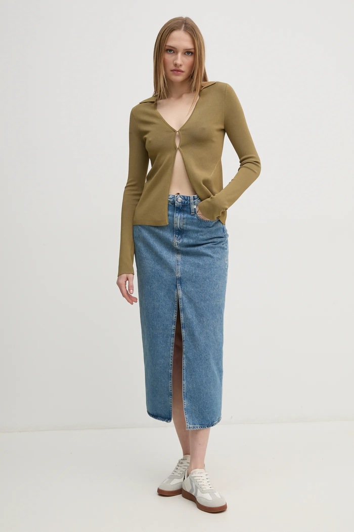 Жилетка Calvin Klein Jeans J20J224800 зелен SS25
