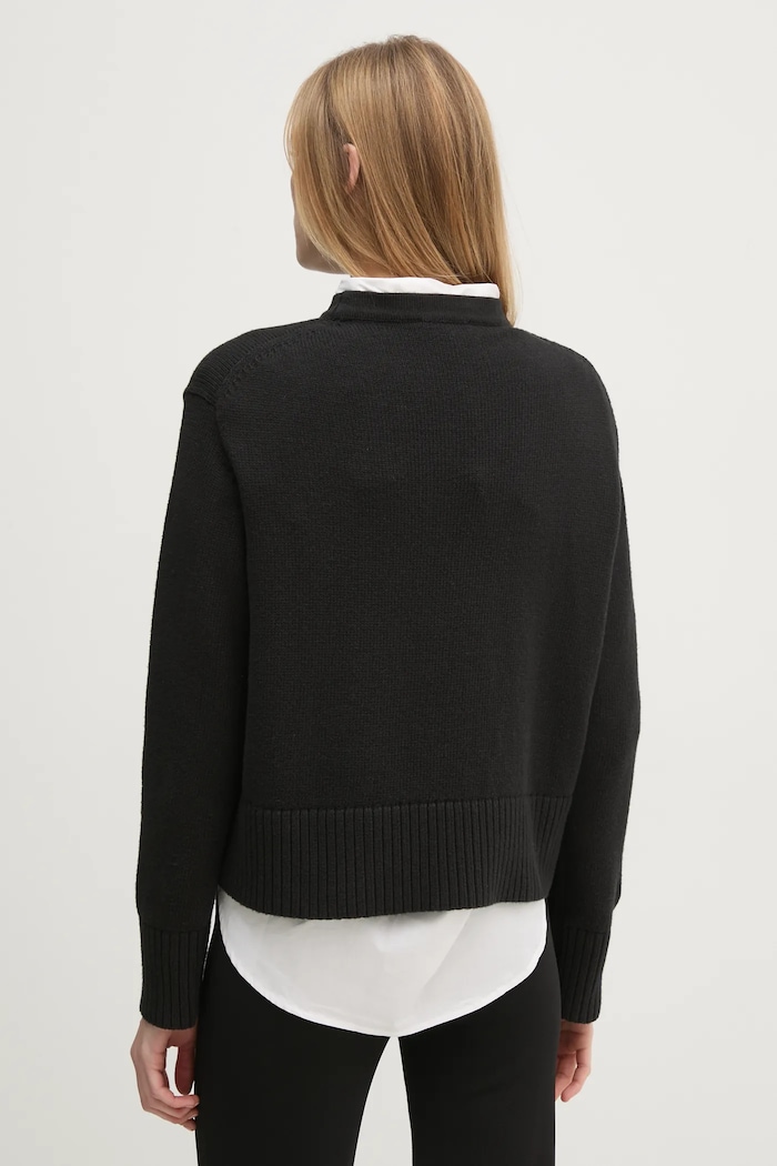 Oblečenie Sveter s prímesou vlny Calvin Klein Jeans J20J225073 čierna