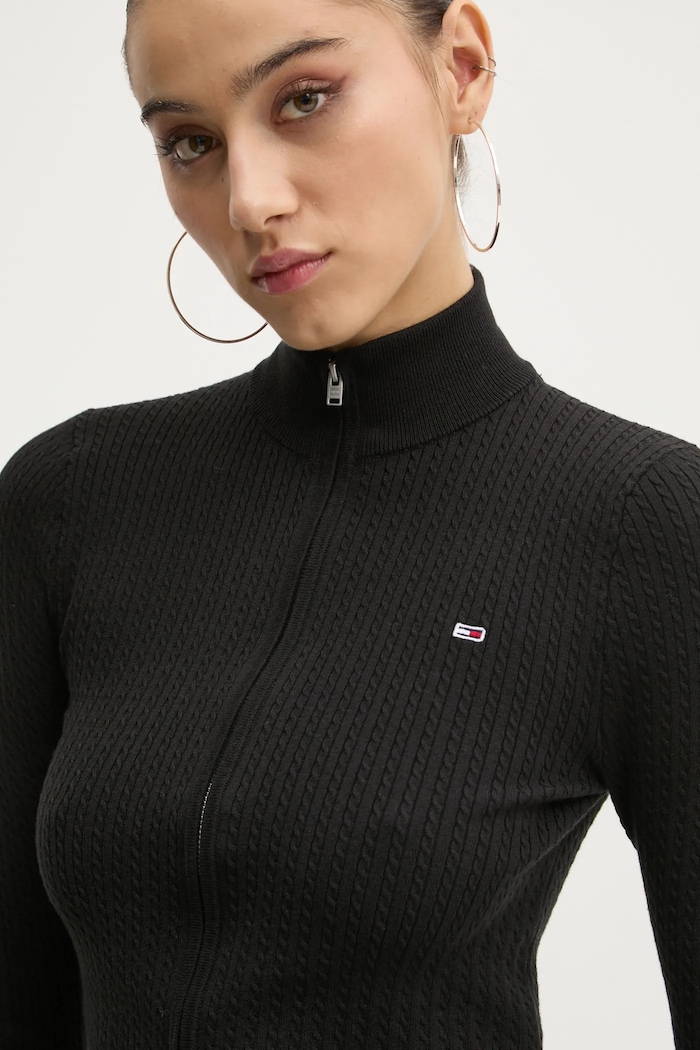 Tommy Jeans kardigan czarny DW0DW19337