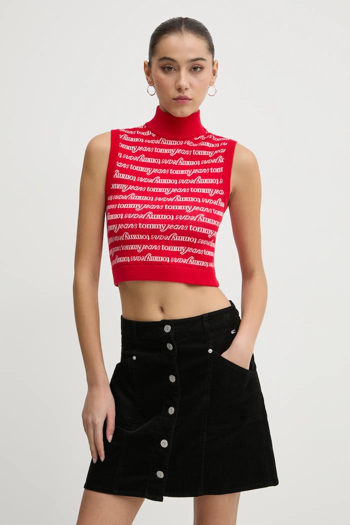 Vesta Tommy Jeans okrúhly červená DW0DW19346
