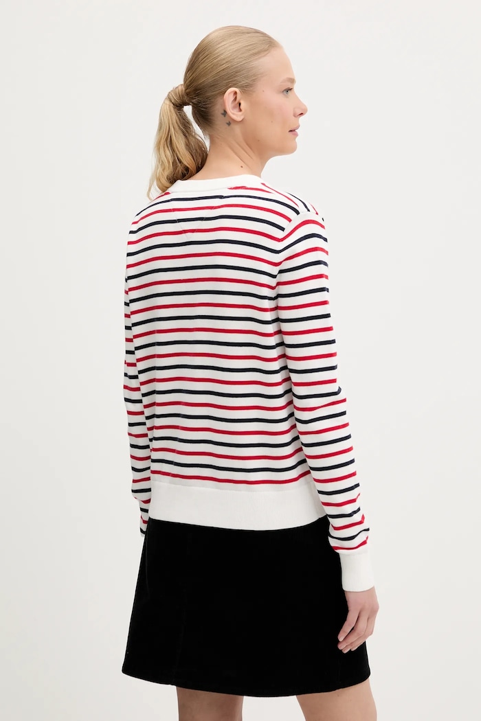 Odzież Tommy Jeans sweter damski bawełniany DW0DW19888 biały