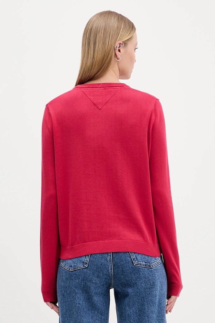 Îmbrăcăminte Tommy Jeans pulover de bumbac DW0DW19888 roz