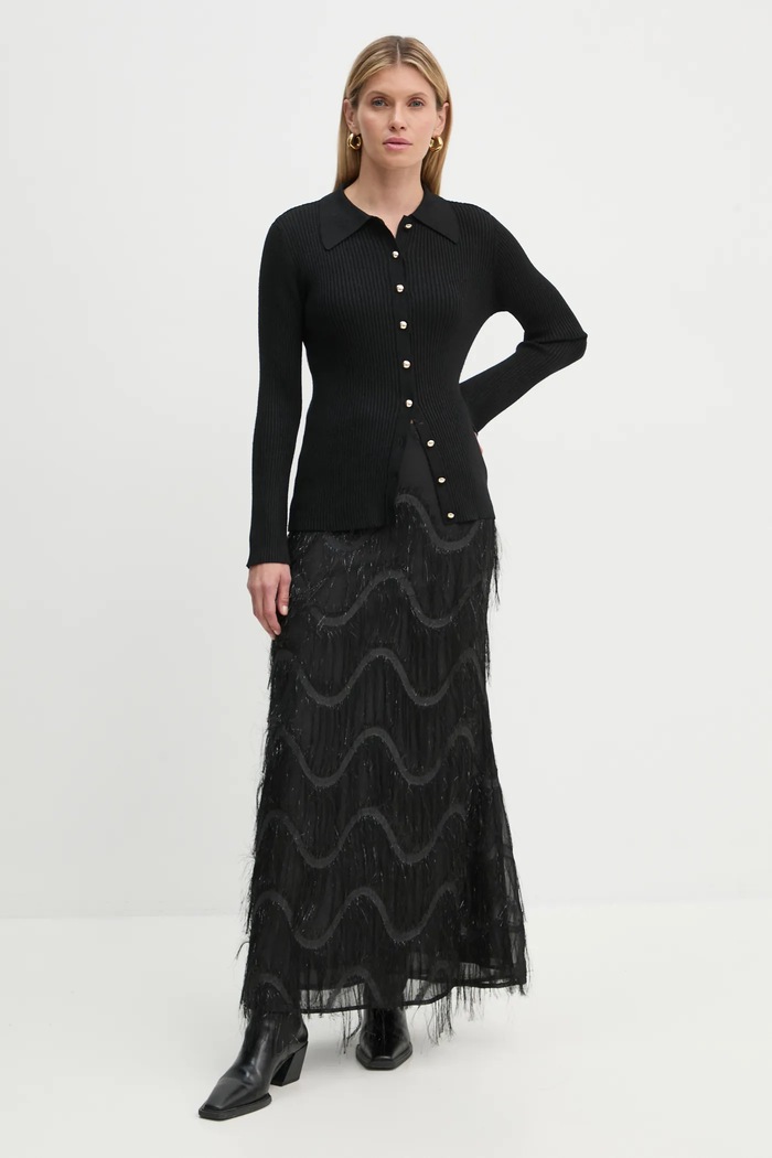 Kardigan Bruuns Bazaar BBW4283 černá SS25
