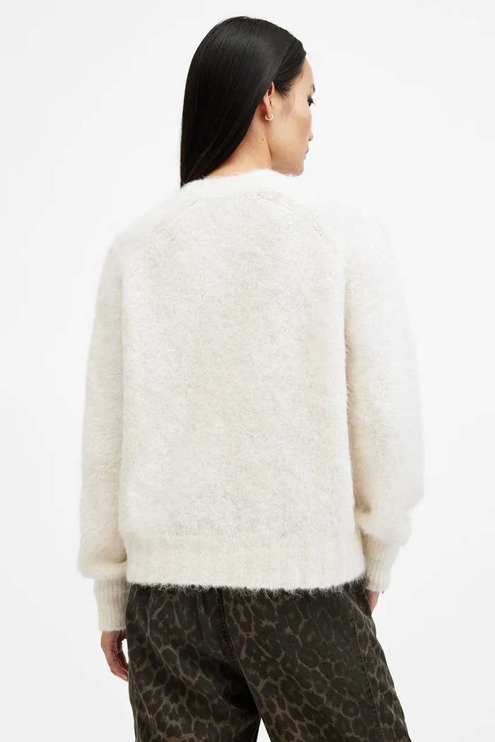 Vlnený sveter AllSaints VORTEX JUMPER biela W032KB