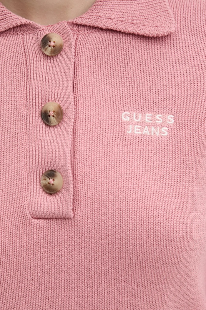 Памучен пуловер Guess Jeans W5RR47.Z3HM1 розов