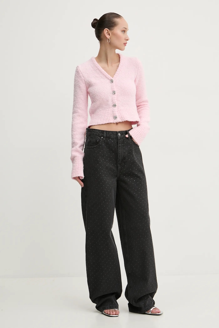 Rotate cardigan in cotone 1139471011 rosa SS25