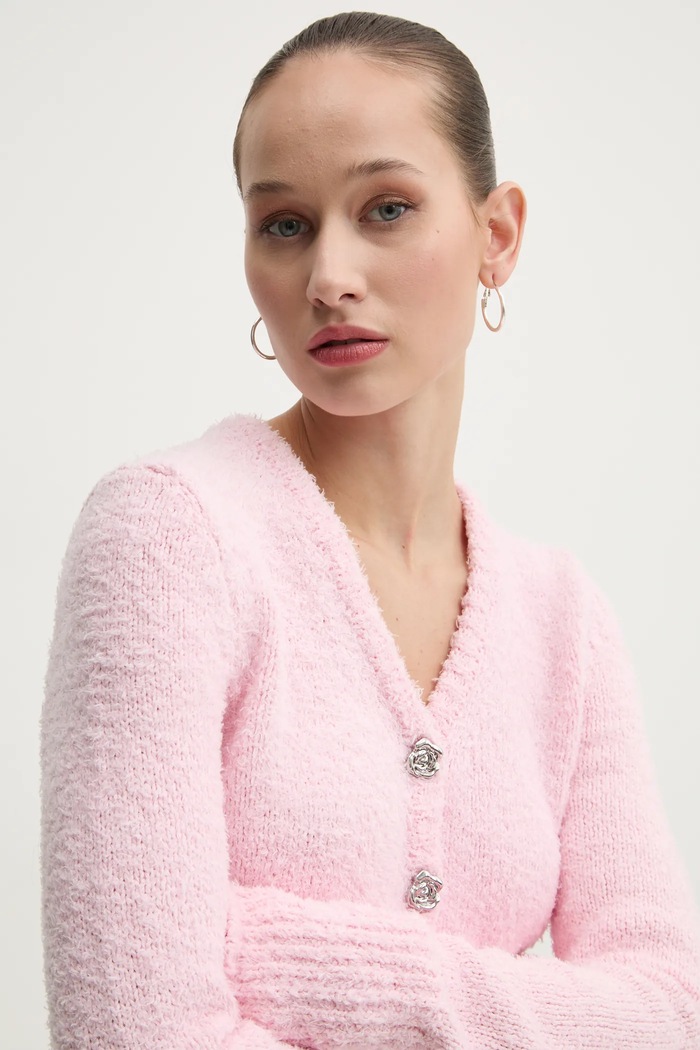 Rotate cardigan in cotone rosa 1139471011