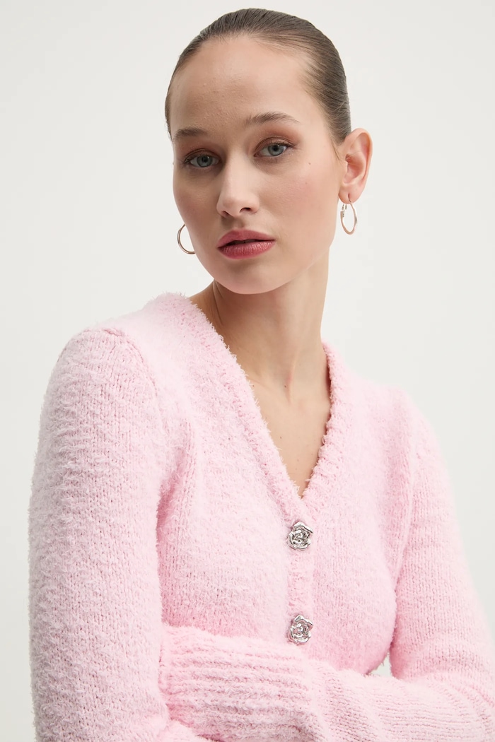 Rotate cardigan in cotone rosa 1139471011