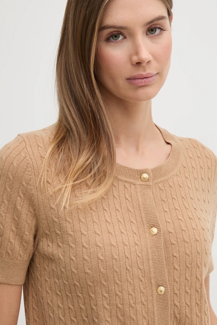 Вълнена жилетка Tommy Hilfiger зелен WW0WW43958
