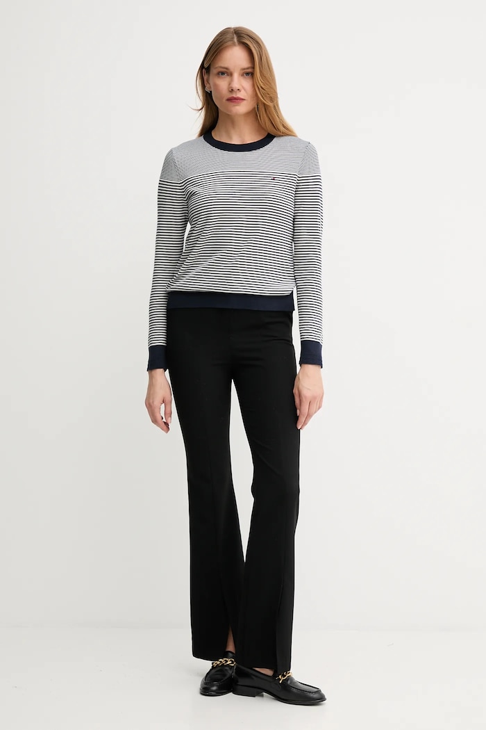 Πουλόβερ Tommy Hilfiger WW0WW44984 σκούρο μπλε SS26