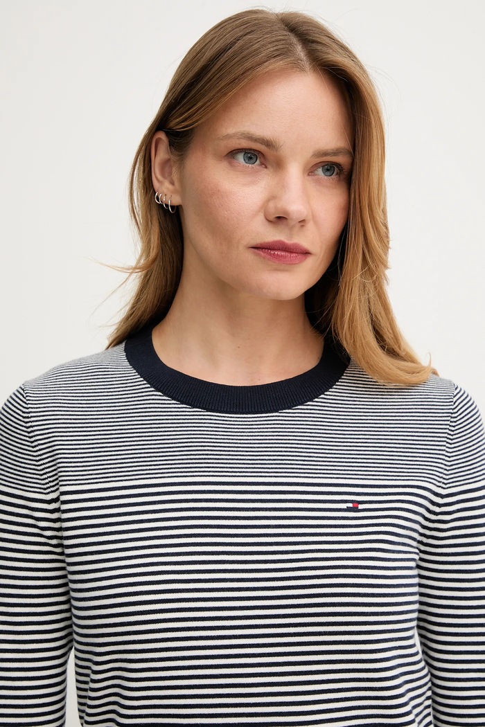 Πουλόβερ Tommy Hilfiger σκούρο μπλε WW0WW44984