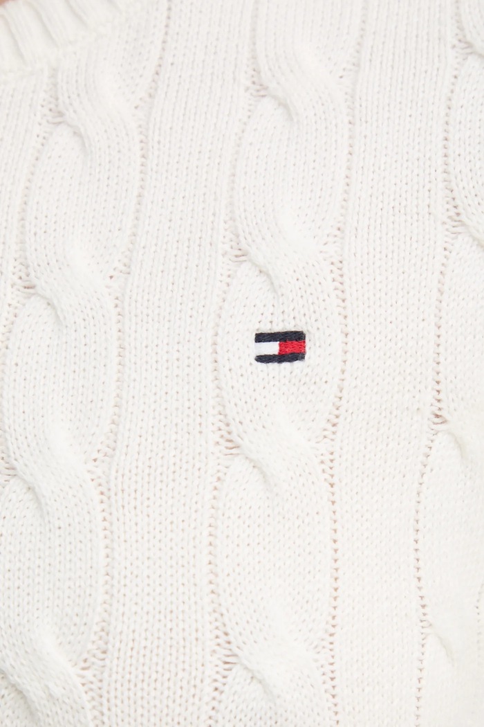 Tommy Hilfiger pamut pulóver WW0WW45207 bézs