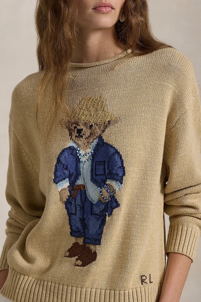 Памучен пуловер Polo Ralph Lauren бежов 211959272