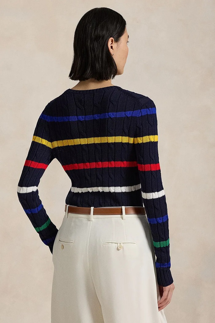 Bavlněný svetr Polo Ralph Lauren 211960015 námořnická modř SS25