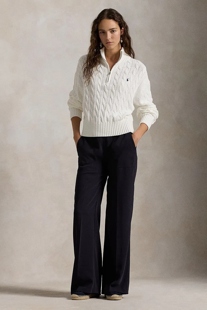 Oblečenie Polo Ralph Lauren sveter bavlnený dámsky 211963467 biela