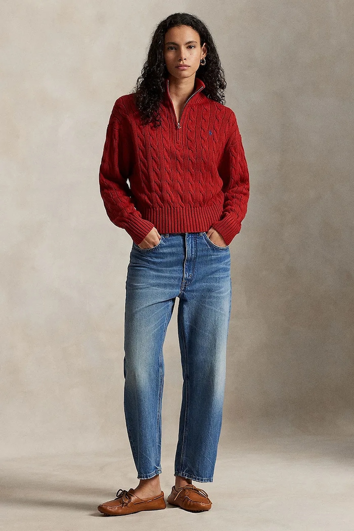 Oblečení Polo Ralph Lauren svetr dámský bavlněný 211963467 oranžová