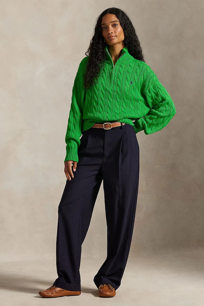 Oblečení Polo Ralph Lauren svetr dámský bavlněný 211963467 zelená