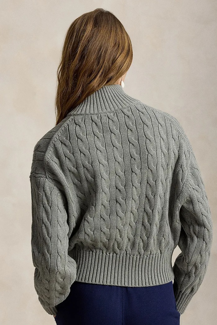 Polo Ralph Lauren sweter damski bawełniany 211963467 szary SS26