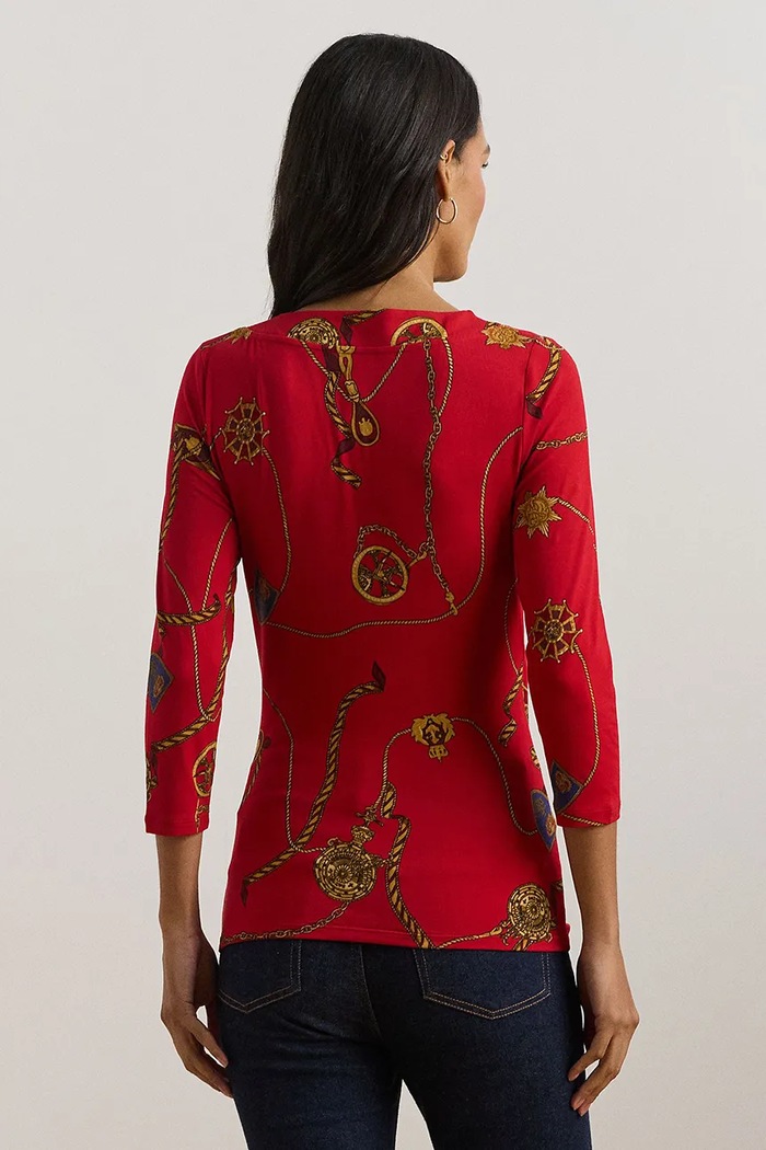 Lauren Ralph Lauren bluzka 200957611 czerwony SS25