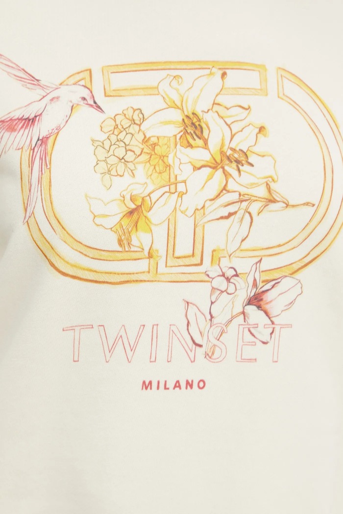 Twinset bluza bawełniana 251TP2484 beżowy