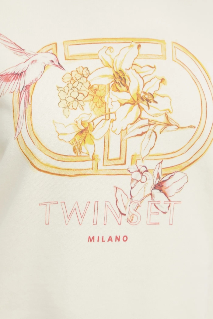 Twinset bluza bawełniana 251TP2484 beżowy