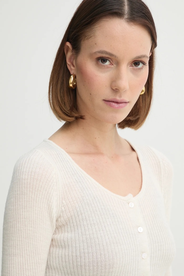Вълнена жилетка Herskind Liw 5434825 бежов SS25