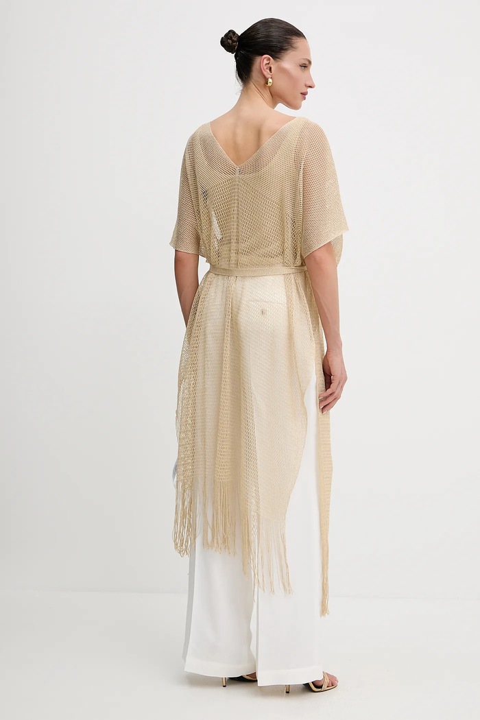 Liviana Conti poncho A5SF65 beżowy ZS25