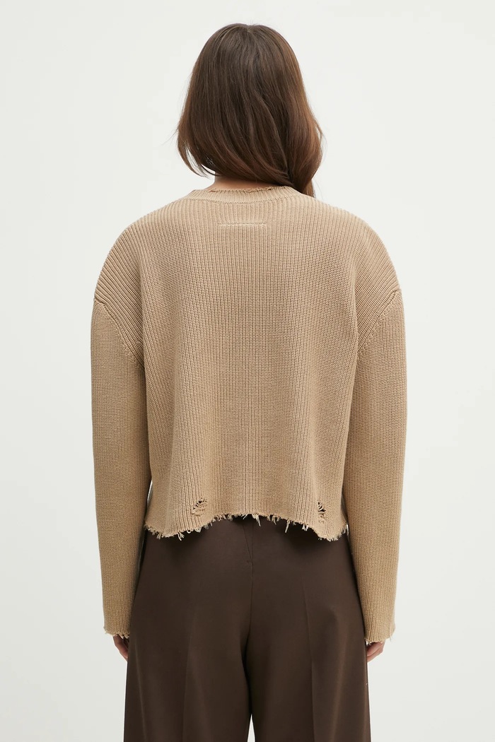 Clothing MM6 Maison Margiela cotton jumper S52HL0036 beige