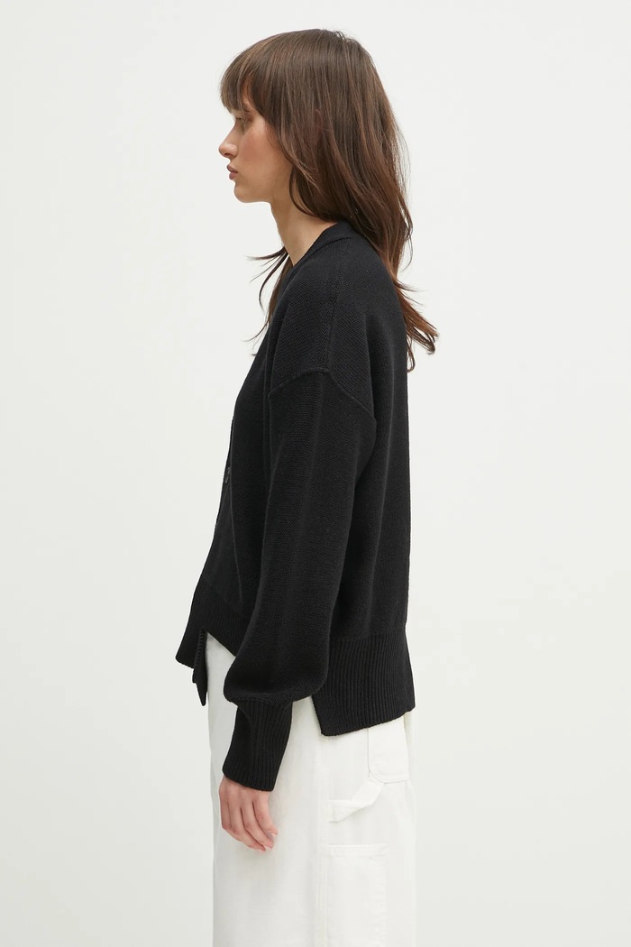 MM6 Maison Margiela kardigan wełniany S52HP0026 czarny SS25