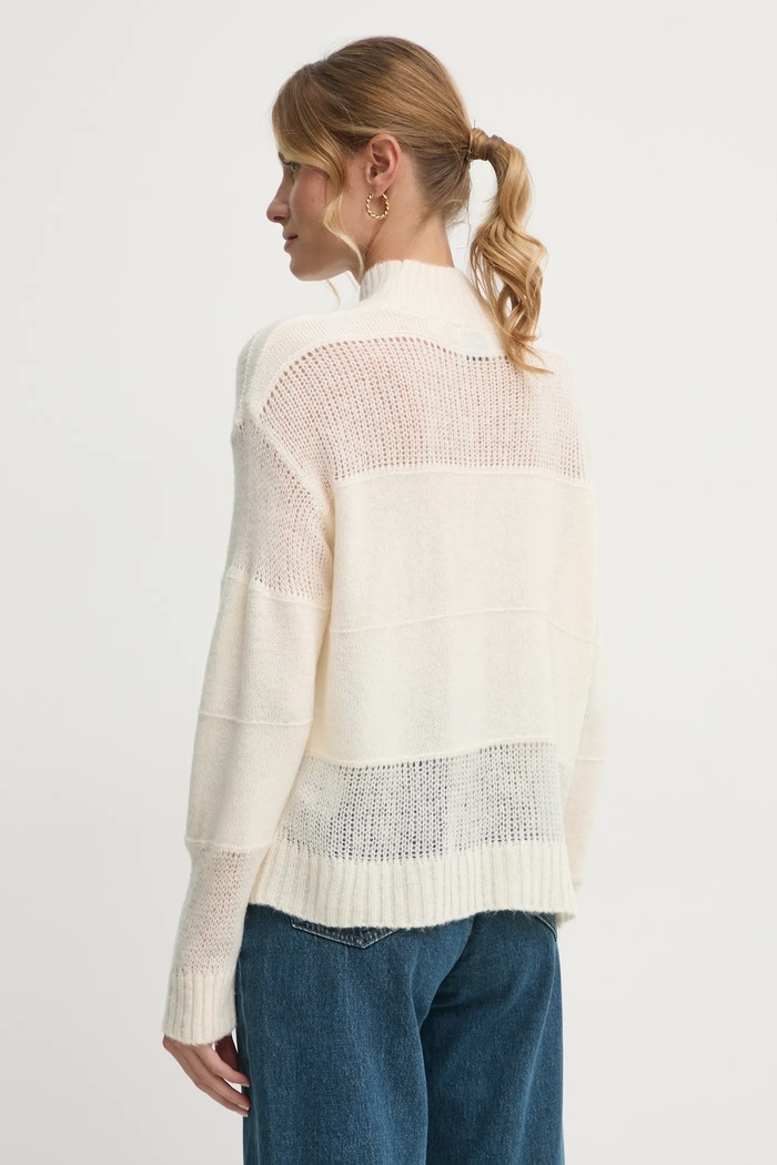 Ruházat Pepe Jeans gyapjúkeverék pulóver NAOMI PL702243 bézs